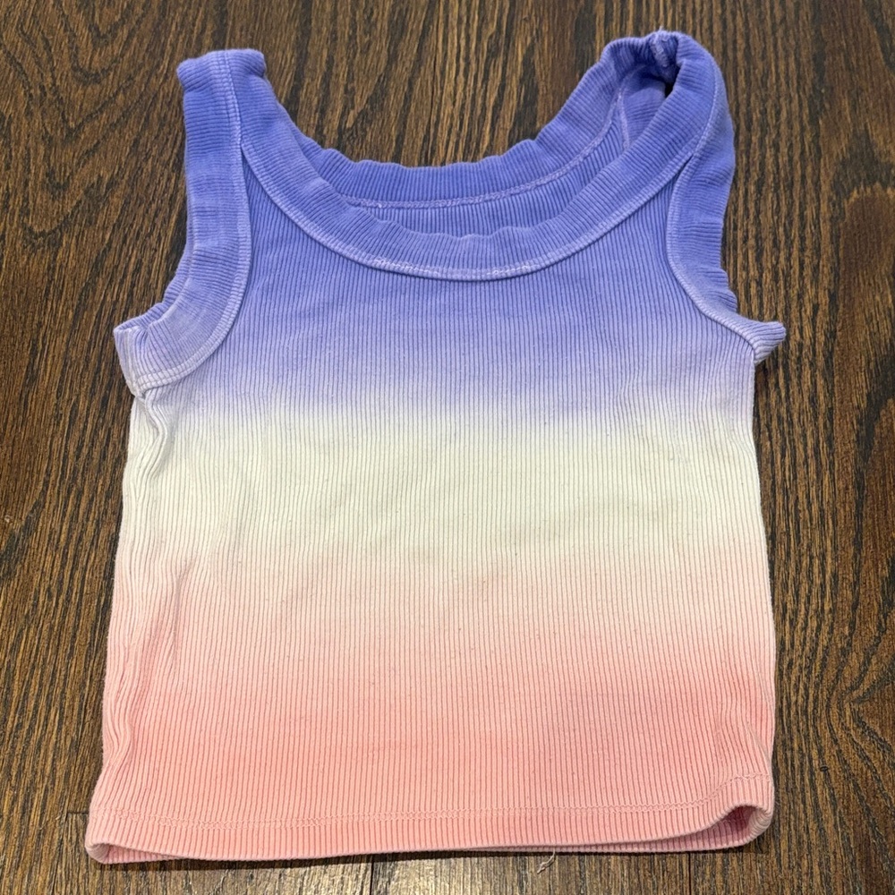 Katie J NYC Girl’s Purple and Pink Gradient Tank Top Size Large